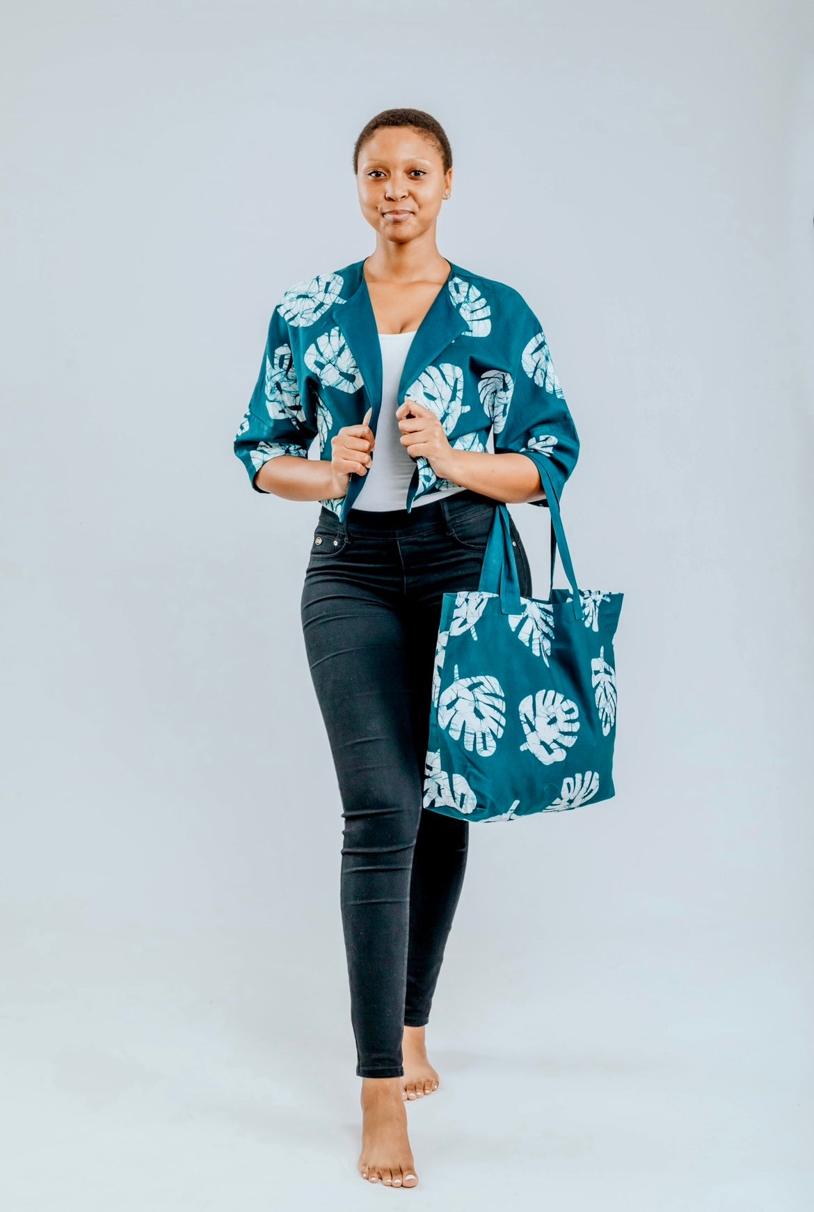 Tote Bags | Petrol & White