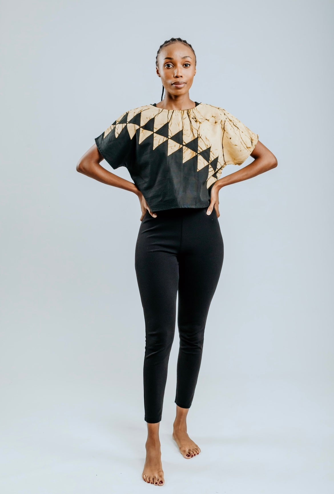 Boxy Tops | Black & Mustard