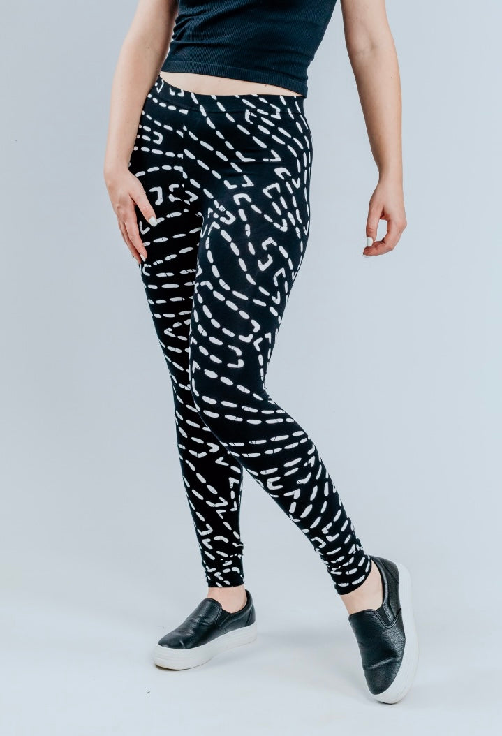 Leggings | Broken Zebra Lines